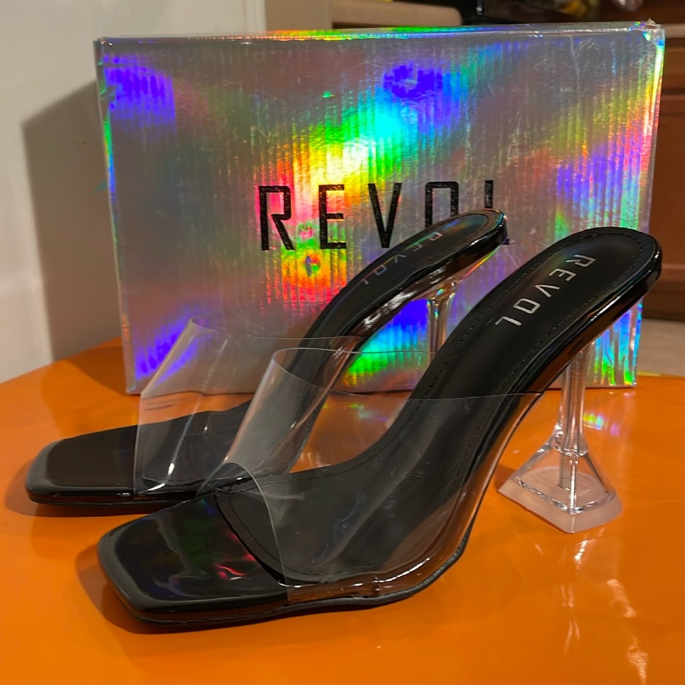 Clear acrylic heels